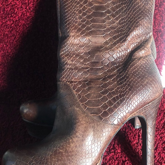 Jessica Simpson 4inch python leather boot - Picture 3 of 3